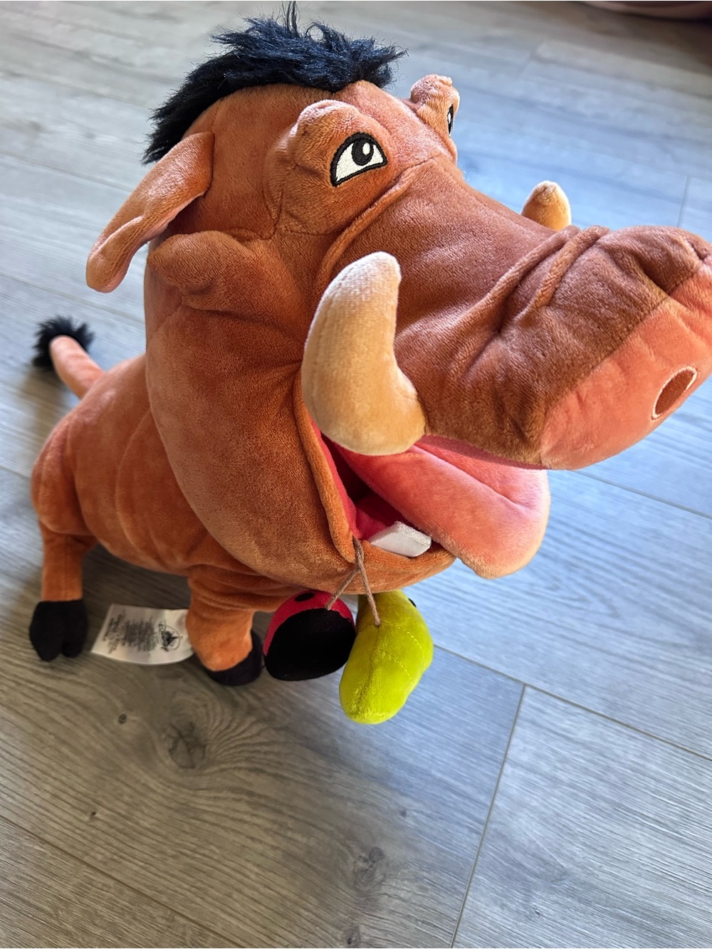 Disney Pumbaa Plush With Attached Grubs!